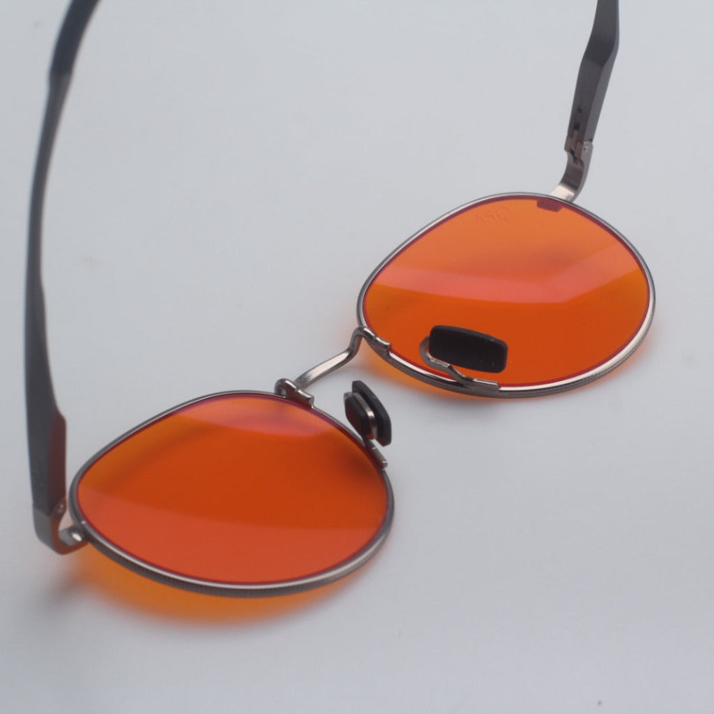 SunDown Lucia Blue Blocking Glasses - Silver