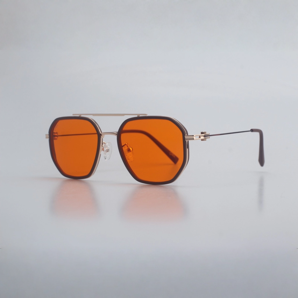 SunDown Eloria Blue Blocking Glasses - Gold Brown