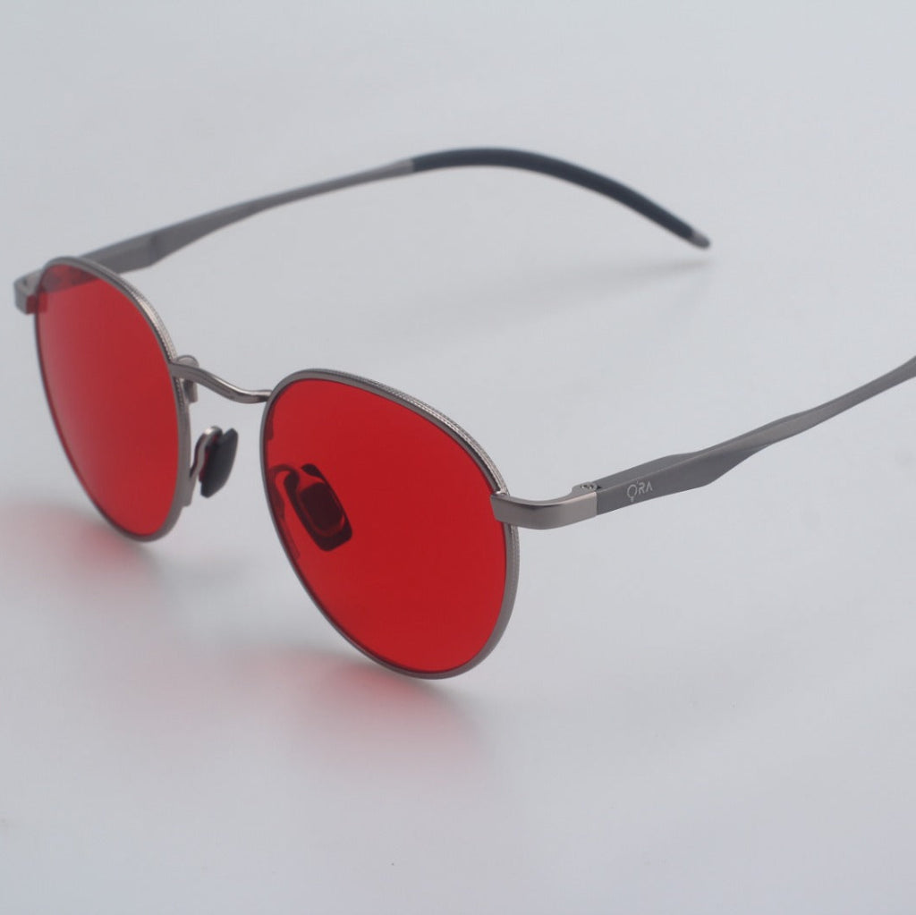 NightFall Lucia Blue Blocking Glasses - Silver