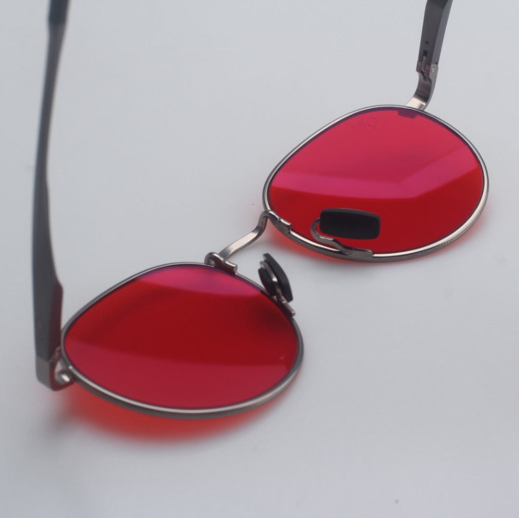 NightFall Lucia Blue Blocking Glasses - Silver