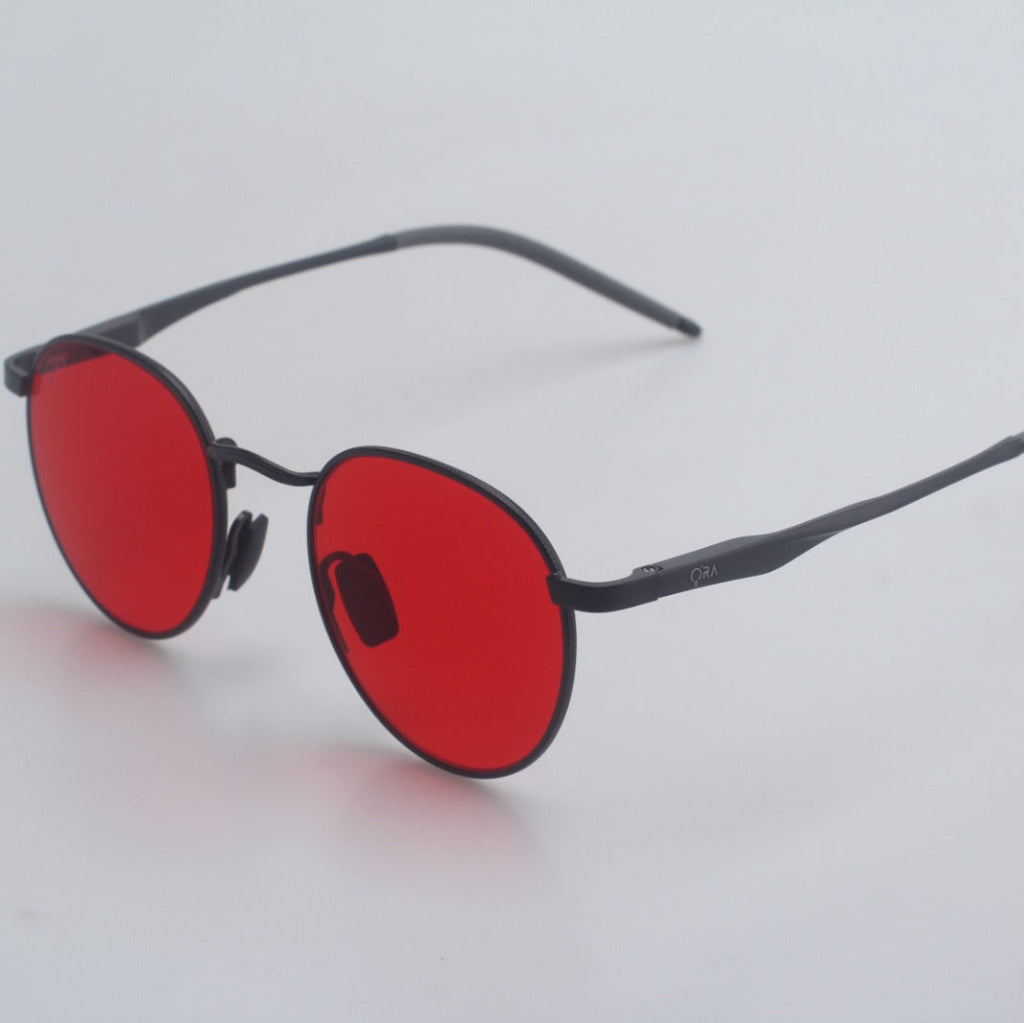 NightFall Lucia Blue Blocking Glasses - Black