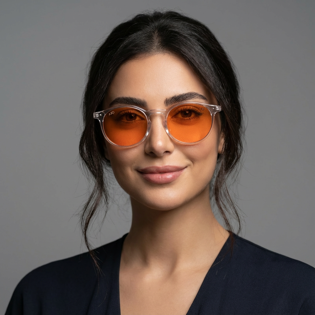 SunDown Luna Blue Blocking Glasses - Transperant