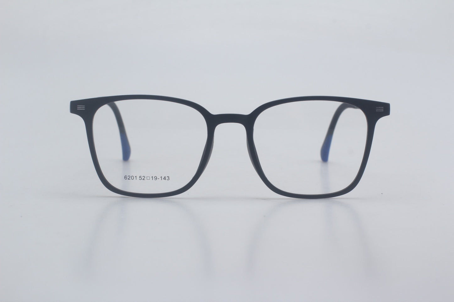 ORA Charge Square Clip On Blue Blocking Glasses - Black Frame