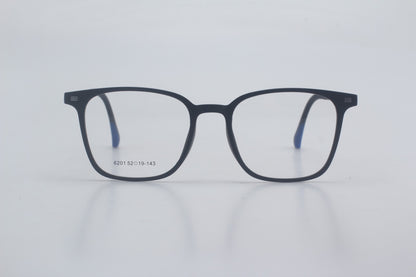 ORA Charge Square Clip On Blue Blocking Glasses - Black Frame