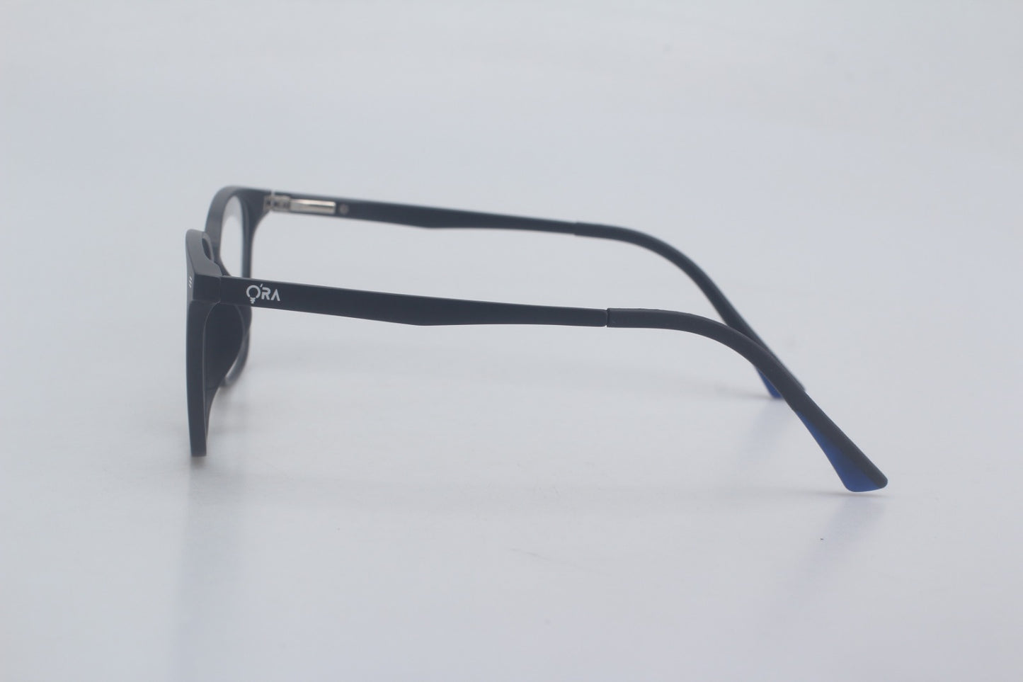 ORA Charge Square Clip On Blue Blocking Glasses - Black Frame