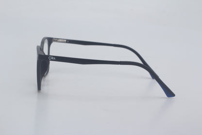 ORA Charge Square Clip On Blue Blocking Glasses - Black Frame