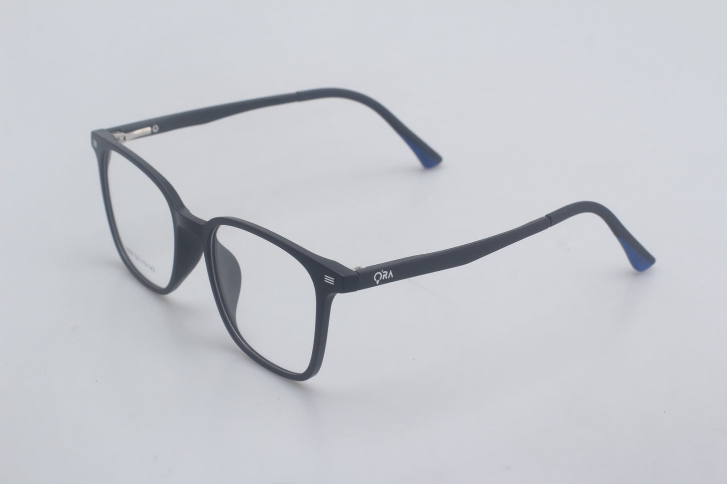 ORA Charge Square Clip On Blue Blocking Glasses - Black Frame