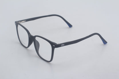 ORA Charge Square Clip On Blue Blocking Glasses - Black Frame