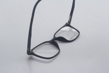 ORA Charge Square Clip On Blue Blocking Glasses - Black Frame