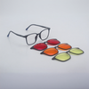 ORA Charge Square Clip On Blue Blocking Glasses - Black Frame