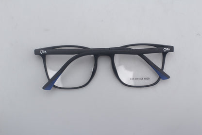 ORA Charge Square Clip On Blue Blocking Glasses - Black Frame