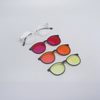 ORA Charge Round Clip On Blue Blocking Glasses - Transperant Frame