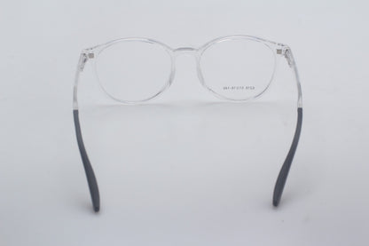ORA Charge Round Clip On Blue Blocking Glasses - Transperant Frame
