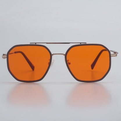 SunDown Eloria Blue Blocking Glasses - Gold Brown