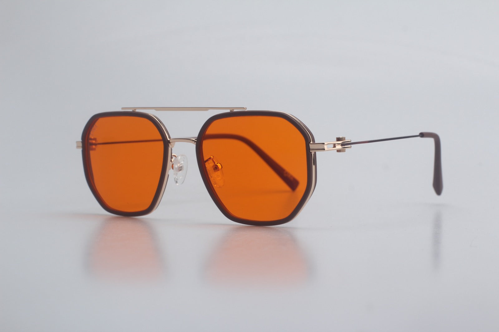 SunDown Eloria Blue Blocking Glasses - Gold Brown