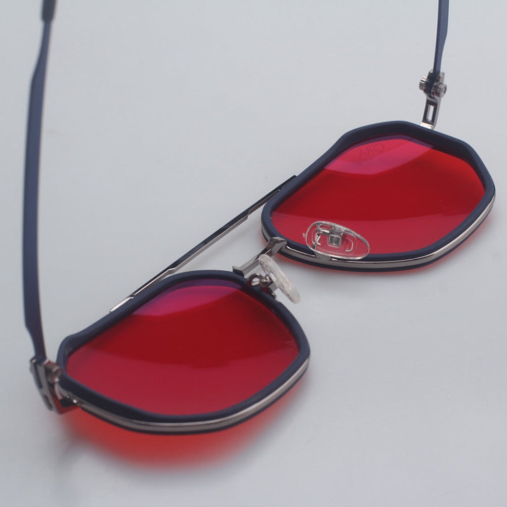 NightFall Eloria Blue Blocking Glasses - Silver Blue