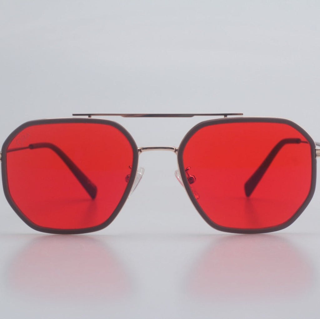 NightFall Eloria Blue Blocking Glasses - Gold Brown