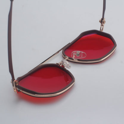 NightFall Eloria Blue Blocking Glasses - Gold Brown