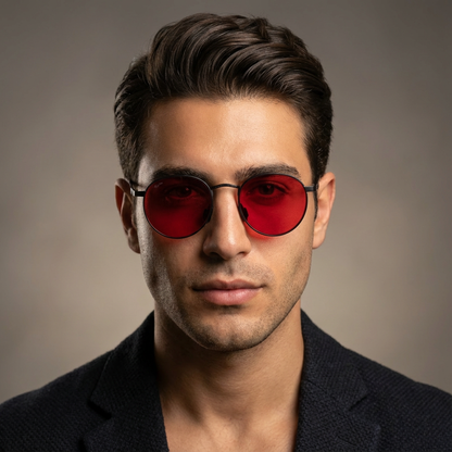 NightFall Lucia Blue Blocking Glasses - Black