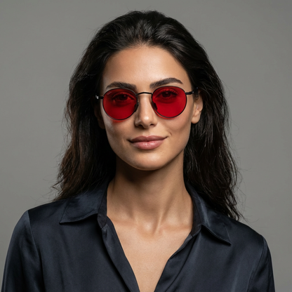 NightFall Lucia Blue Blocking Glasses - Black