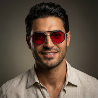 NightFall Eloria Blue Blocking Glasses - Silver Blue