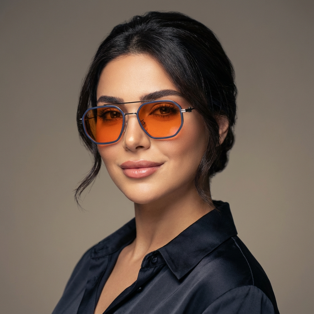 SunDown Eloria Blue Blocking Glasses - Silver Blue