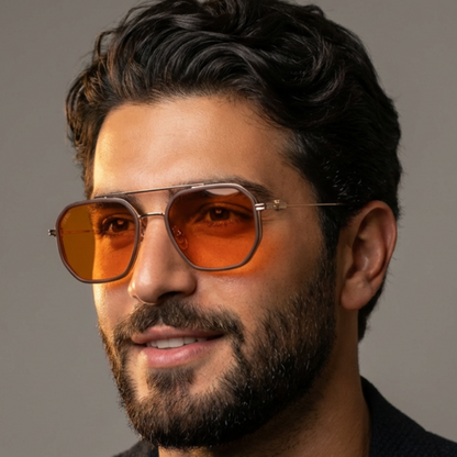 SunDown Eloria Blue Blocking Glasses - Gold Brown