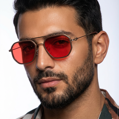 NightFall Eloria Blue Blocking Glasses - Gold Brown