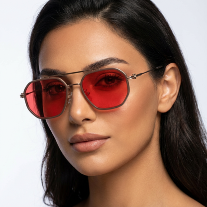 NightFall Eloria Blue Blocking Glasses - Gold Brown